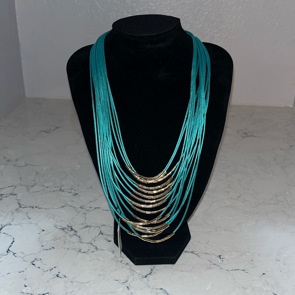 ZENZII turquoise corded necklace